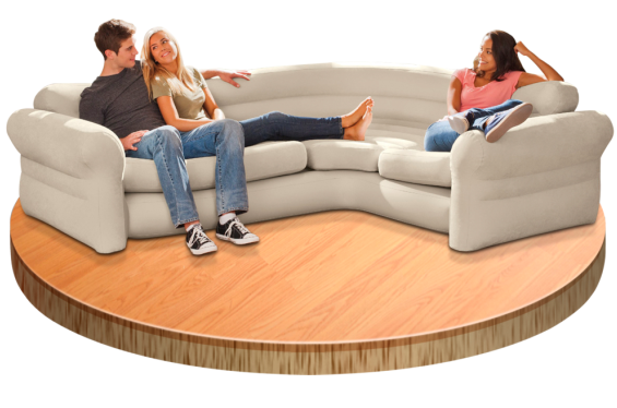 Sofa Hinchable Rinconera 257 x 203 x 76 cm