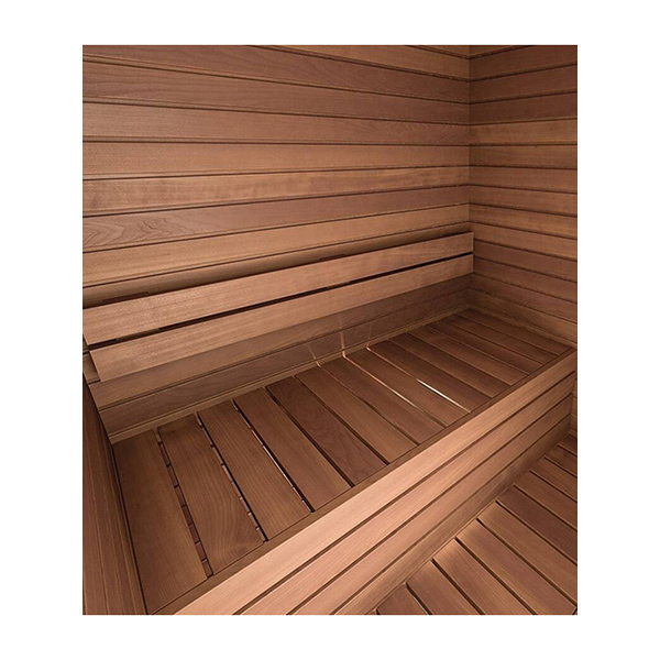 Banca de madera interior sauna Cala