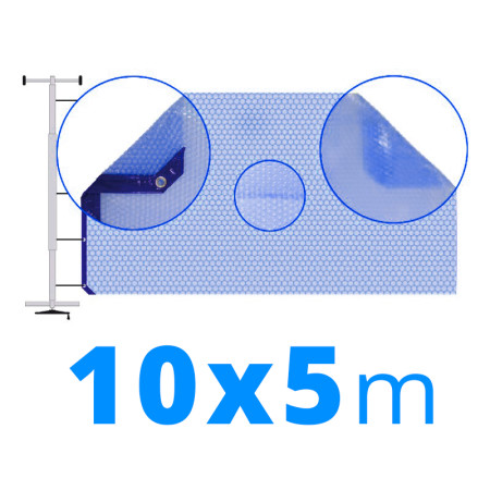 Manta térmica solar 10x5 m azul