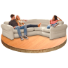 Sofa Hinchable Rinconera 257 x 203 x 76 cm de Piscinas Intex - 68575