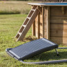 Calentador solar Gre en piscina madera
