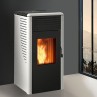 Estufa de Pellets Fusion 8 kw blanca calefacción hogar