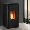 Estufa de Pellets Fusion 8 kw calefacción de hogar color negra