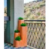 Macetero hiedra color naranja terraza