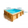 Medidas piscina madera maciza Baby Junior