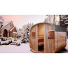 Sauna exterior Barrel Poolstar con techo