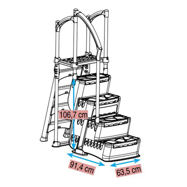 Dimensiones de la escalera Biltmore de Gre