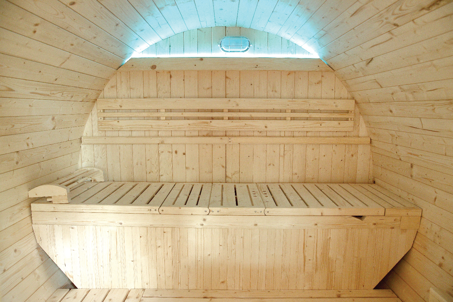 Interior de la Sauna Gaïa Luna