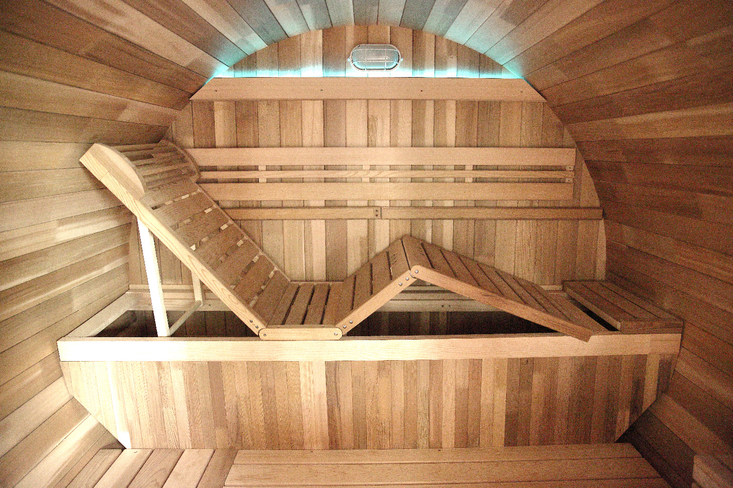 Interior de la Sauna Gaïa Rossa