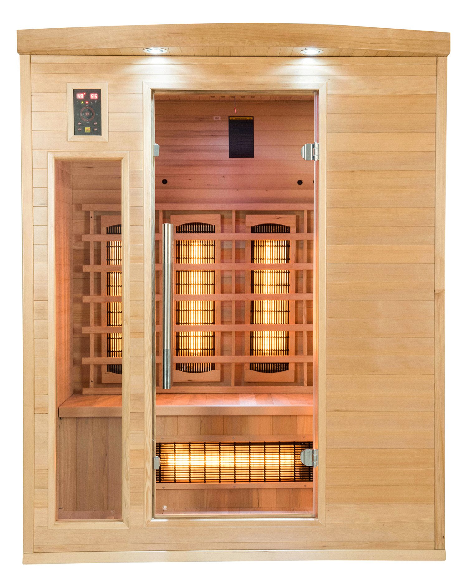 Frontal de la Sauna Apollon Quartz 3 Personas