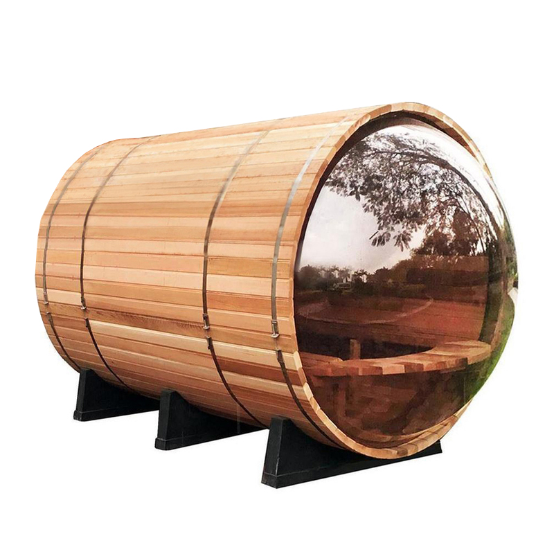 Sauna de madera para exterior Red Cedar Panorama
