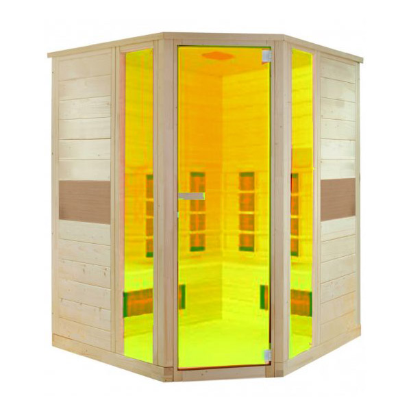 Sauna Ruby Corner luz amarilla