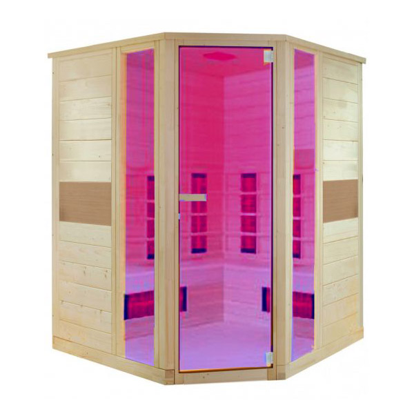 Sauna Ruby Corner luz rosa