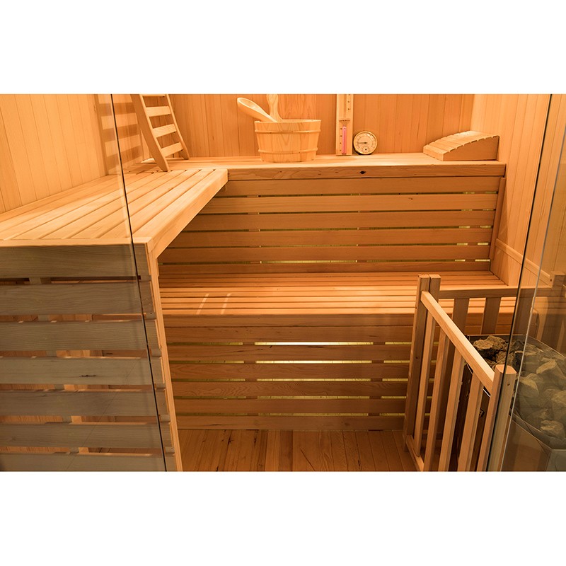 Interior de la sauna Sense de vapor