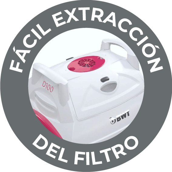 Fácil extracción del filtro