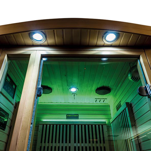 Verde iluminación sauna Ruby