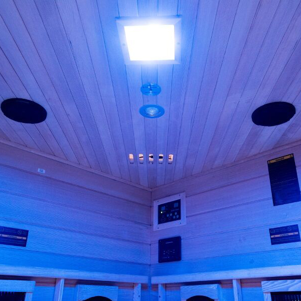 Iluminación azul Sauna infrarrojos Salome