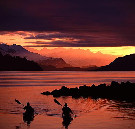 kayaks sunrise