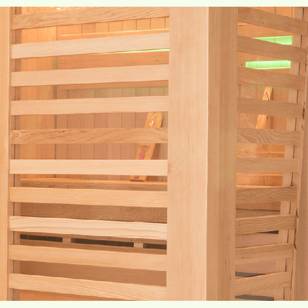 Estructura madera cristal sauna Poolstar