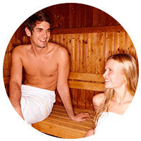 pareja sauna piedra Poolstar